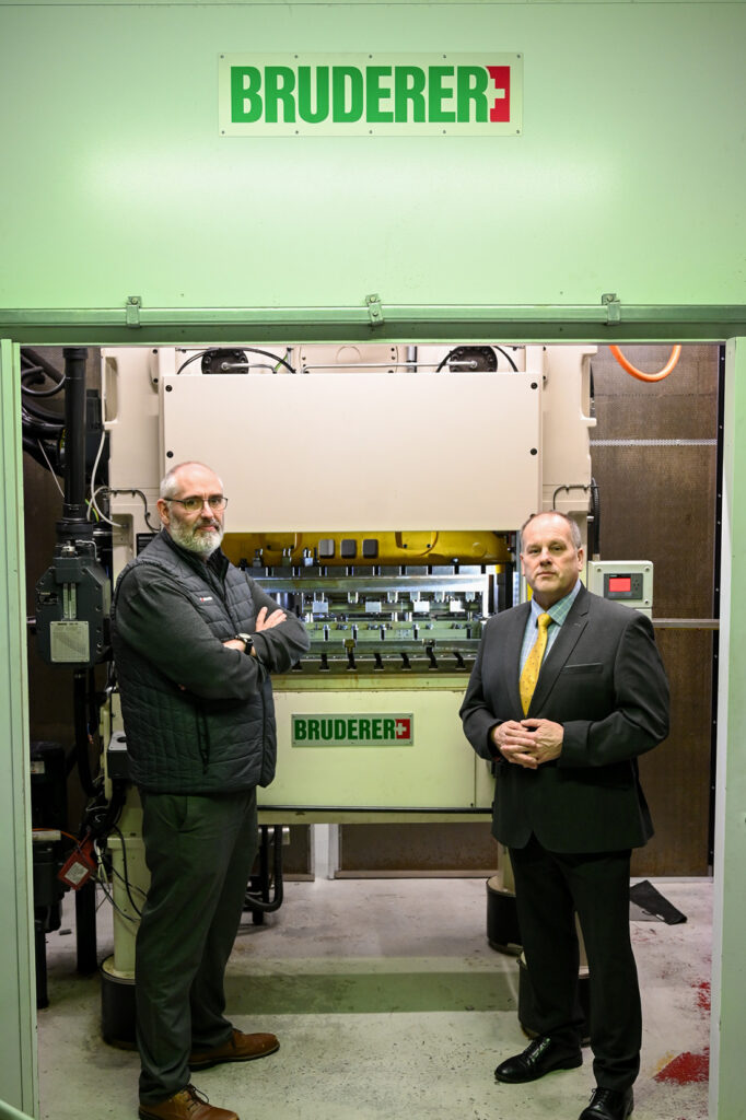 Rowan Crozier (Brandauer) and Adrian Haller (Bruderer UK)`